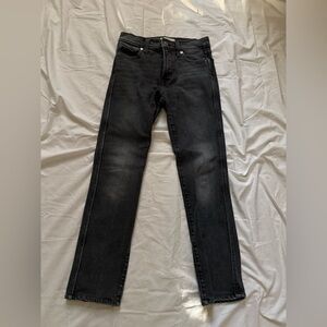 GAP 1969 High Rise Slim Straight Jeans - Charcoal